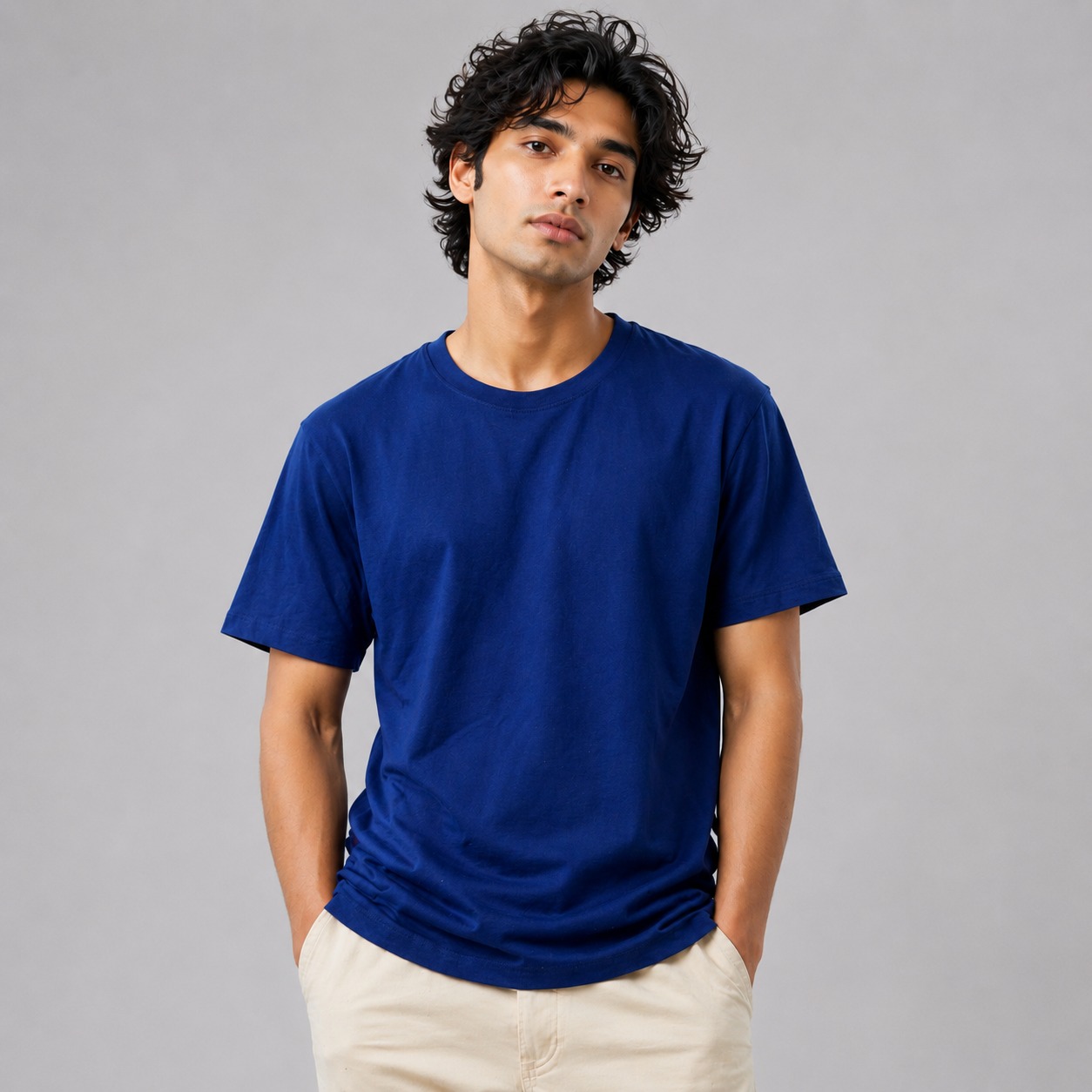 Navy Blue Crew Neck T-Shirt