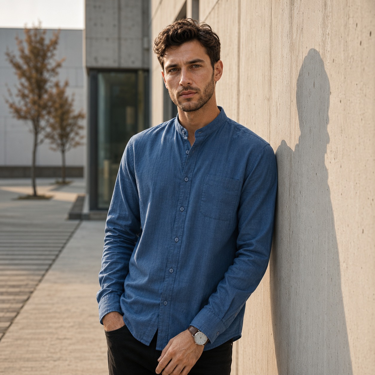 Mao Collar Shirt