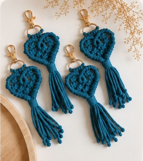 Heart Tassel Keychain