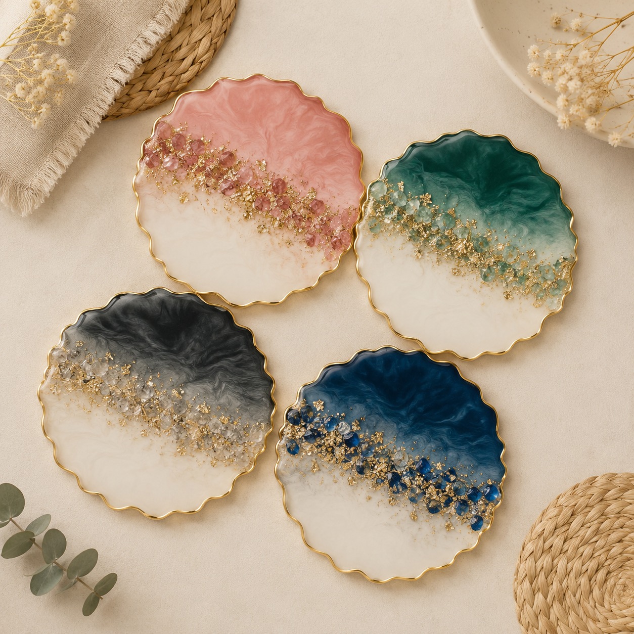 Resin Coaster Set